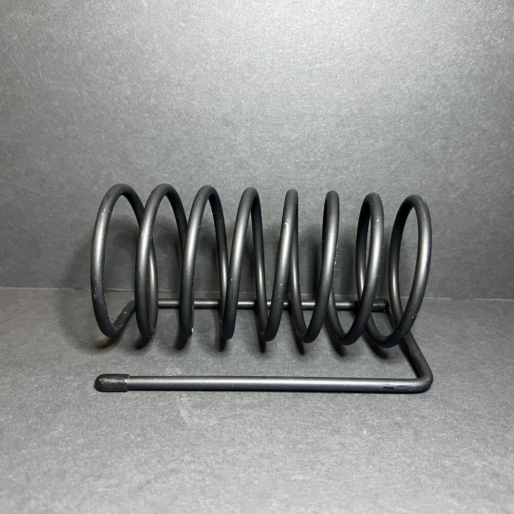 Black Metal Wire Spiral Coil Mail Letter Holder Office Desk Organizer 3 x 5.75"